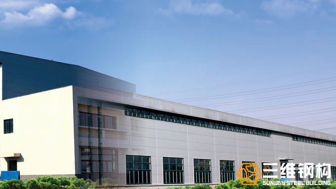 山东三维钢结构公司建造的辰龙能源集团重钢结构工程厂房效果图2